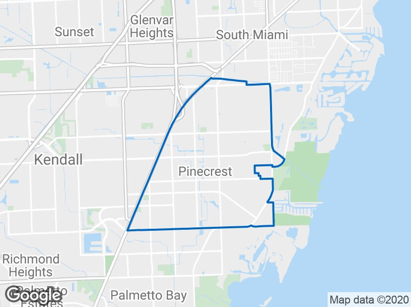 Pinecrest_Miami_Florida_Map