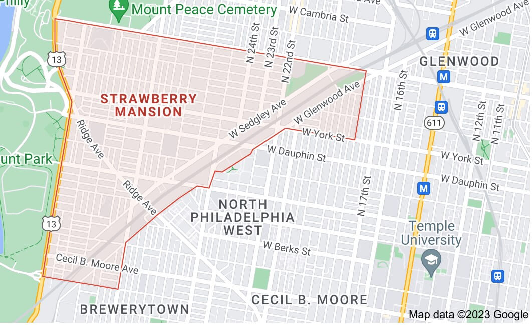 Strawberry Mansion Map 2023